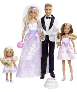 Barbie Conjunto de Boda con Ken, Stacie y Chelsea