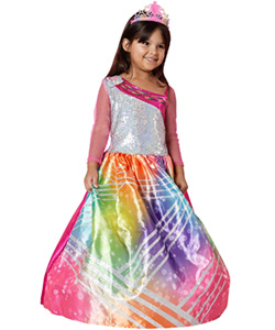 Barbie Disfraz Rainbow Magic con Corona