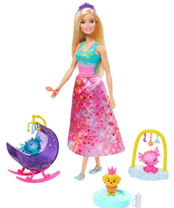 Barbie Dreamtopia Princesa con Mascotas Mágicas
