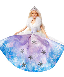 Barbie Dreamtopia Princesa de la Nieve transformación mágica