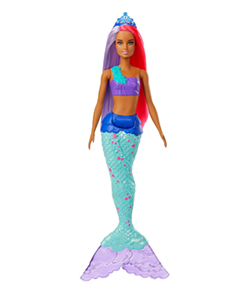 Muñeca Barbie Dreamtopia Sirena pelo rosa y morado