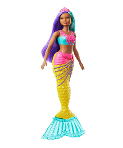 Barbie Dreamtopia Sirena pelo turquesa y morado