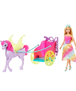 Barbie Dreamtopica Princesa con Carruaje Caballo