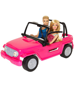 Barbie coche de playa con muñeca Barbie y muñeco Ken