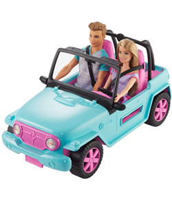 Barbie coche todoterreno con muñeca Barbie y muñeco Ken