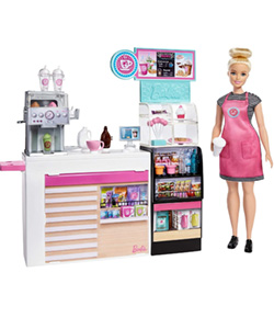 Barbie y su Cafetería con muñeca y accesorios