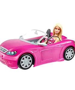 Barbie y su coche descapotable