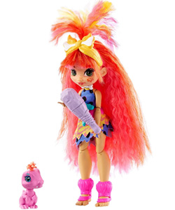 Cave Club Muñeca prehistórica Emberly con mascota