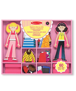 Melissa & Doug Muñecas magnéticas de madera para vestir