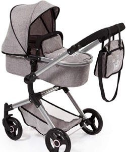 Carro de Muñecas Neo Vario gris con bolsa y convertible