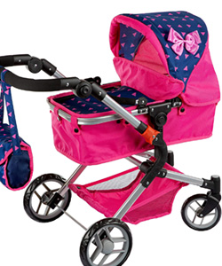 Cochecito de Muñecas Kinderplay Gondola 2 en 1 con bolso