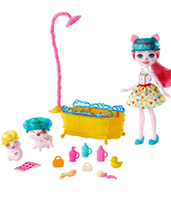 Enchantimals Baño Splash con Petya Pig y sus mascotas