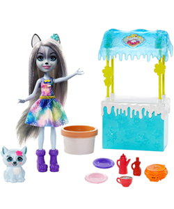 Enchantimals Chocolate Caliente con Hawna Husky y Whipped Cream