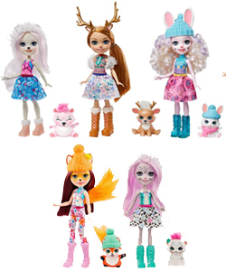 Enchantimals Pack 5 Muñecas Valle Nevado