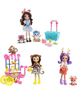 Enchantimals Picnic en el parque Pack de 3 muñecas con mascotas