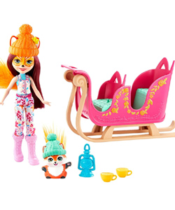 Enchantimals Trineo de Nieve con Felicity Fox y Flick