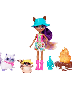 Enchantimals Vamos de Acampada con Raelin Raccoon y mapaches