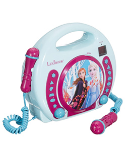Frozen II Lector CD Portátil y Karaoke con 2 micros