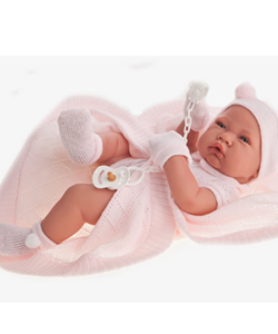 Muñeca Antonio Juan Recién nacida con toquilla