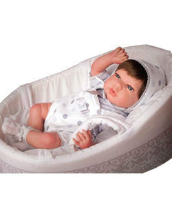 Muñeca Arias Bebé Reborn Sofia con capazo