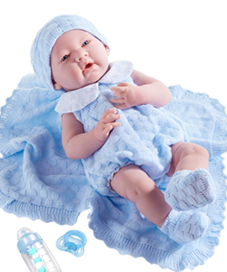 Muñeca JC Toys Bebé Reborn ropita azul
