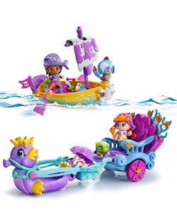 Pinypon Carruaje de sirenas y bote pirata