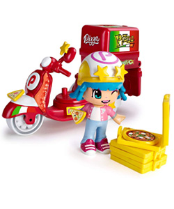 Pinypon Moto de Pizzería con repartidor