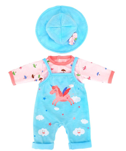 Ropa de Muñecas Bebé Reborn 40-45 cm azul