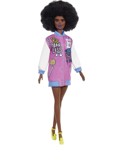 Comprar Barbie Fashionista Muñeca afroamericana con chaqueta beisbolera barata