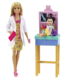 comprar Barbie Quiero Ser pediatra con bebé rubia barata